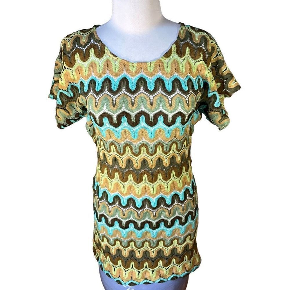 Vintage Rubber Ducky Productions Open Crochet Dress or Beach Coverup! Small. EUC